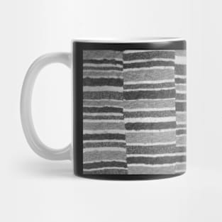 vintage knitted monochrome black and white stripes Mug